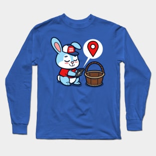 Cute Kawaii Techie Easter Bunny Gift For Easter Long Sleeve T-Shirt